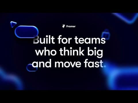 Framer for Enterprise: Built for teams who think big and move fast. (2025)