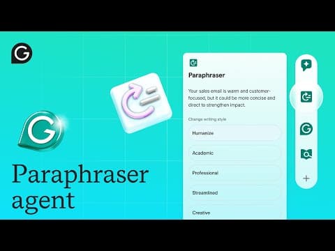 Adapt Your Writing for Any Style With Grammarly’s Paraphraser Agent